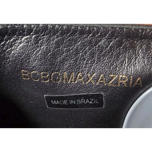 WOMANS BCBGMaxAzria Tall Black All Leather Boots Size US 9.5 B 4" Heel - Picture 11 of 11